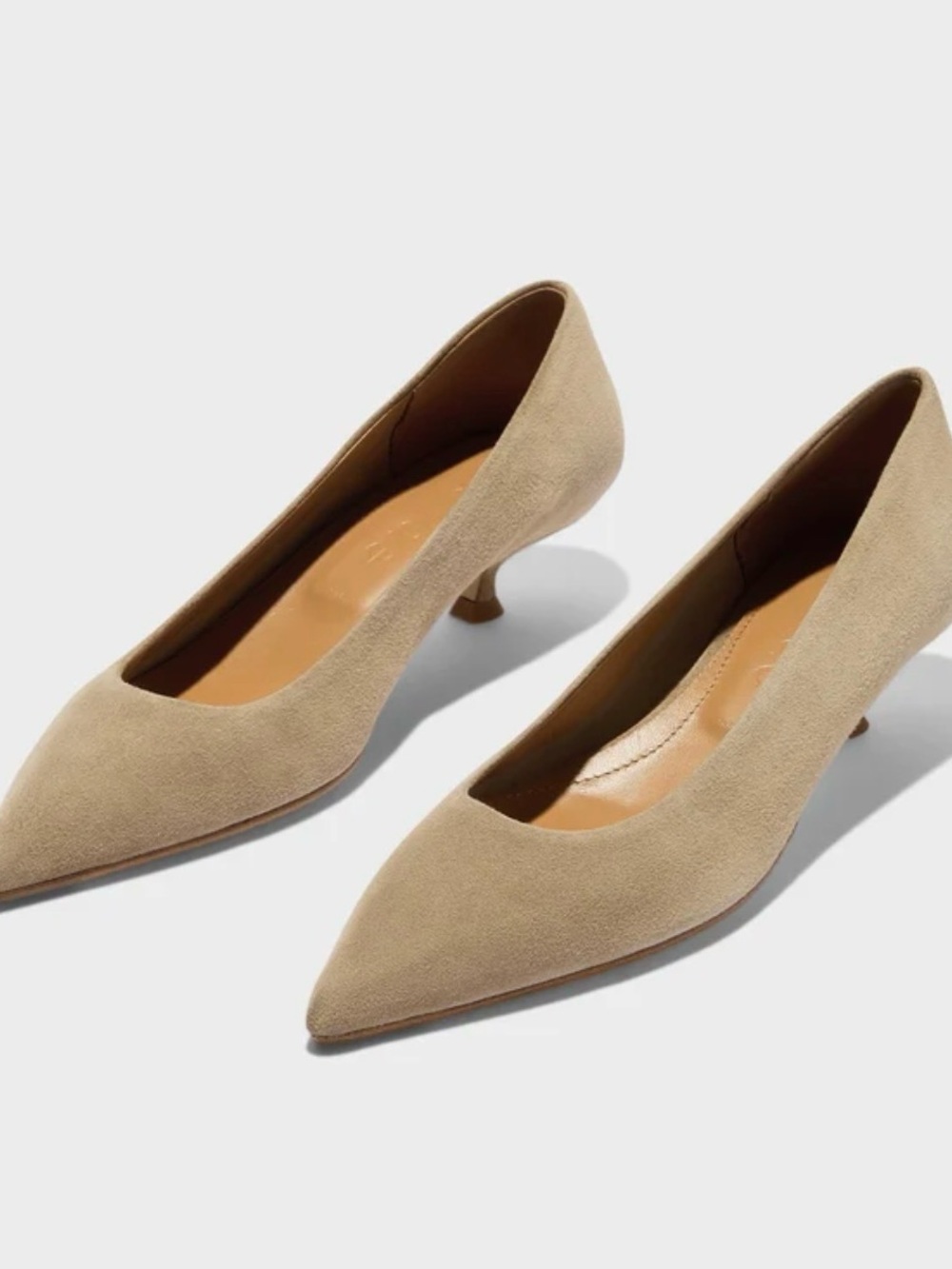 AEYDE Cari Suede Pointed-Toe Pumps SIZE 37